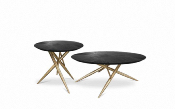 Bretz Table de Salon OHLINDA J118L “chêne brulé”